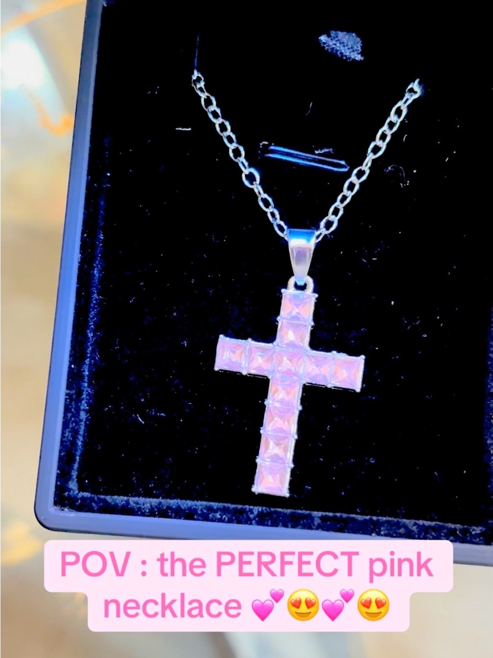 Pink Cross Pendant Necklace - Brand: